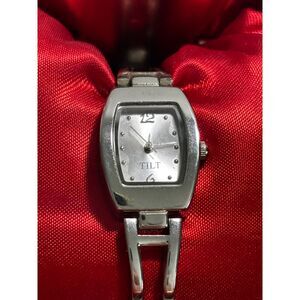 Vintage Relic Tilt 90s silver bracelet women's watch working